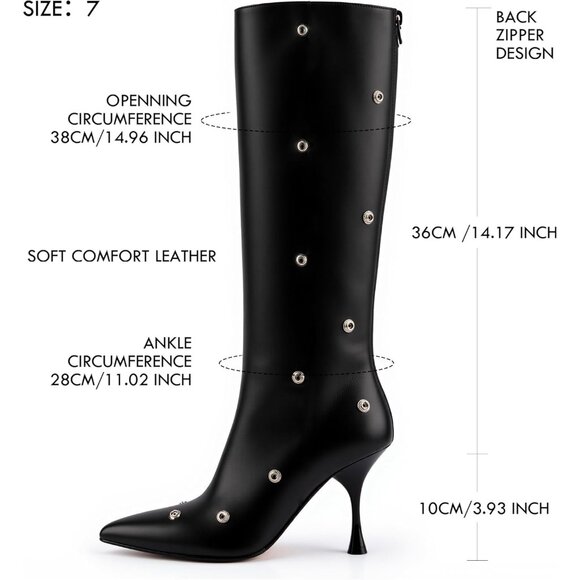 Women Black Suede Detachable Snap-off Panel Fold Over Fall Shark Knee High Boot - Picture 6 of 7